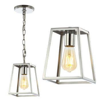 Ira 6.25" Adjustable Drop Metal LED Pendant - JONATHAN Y